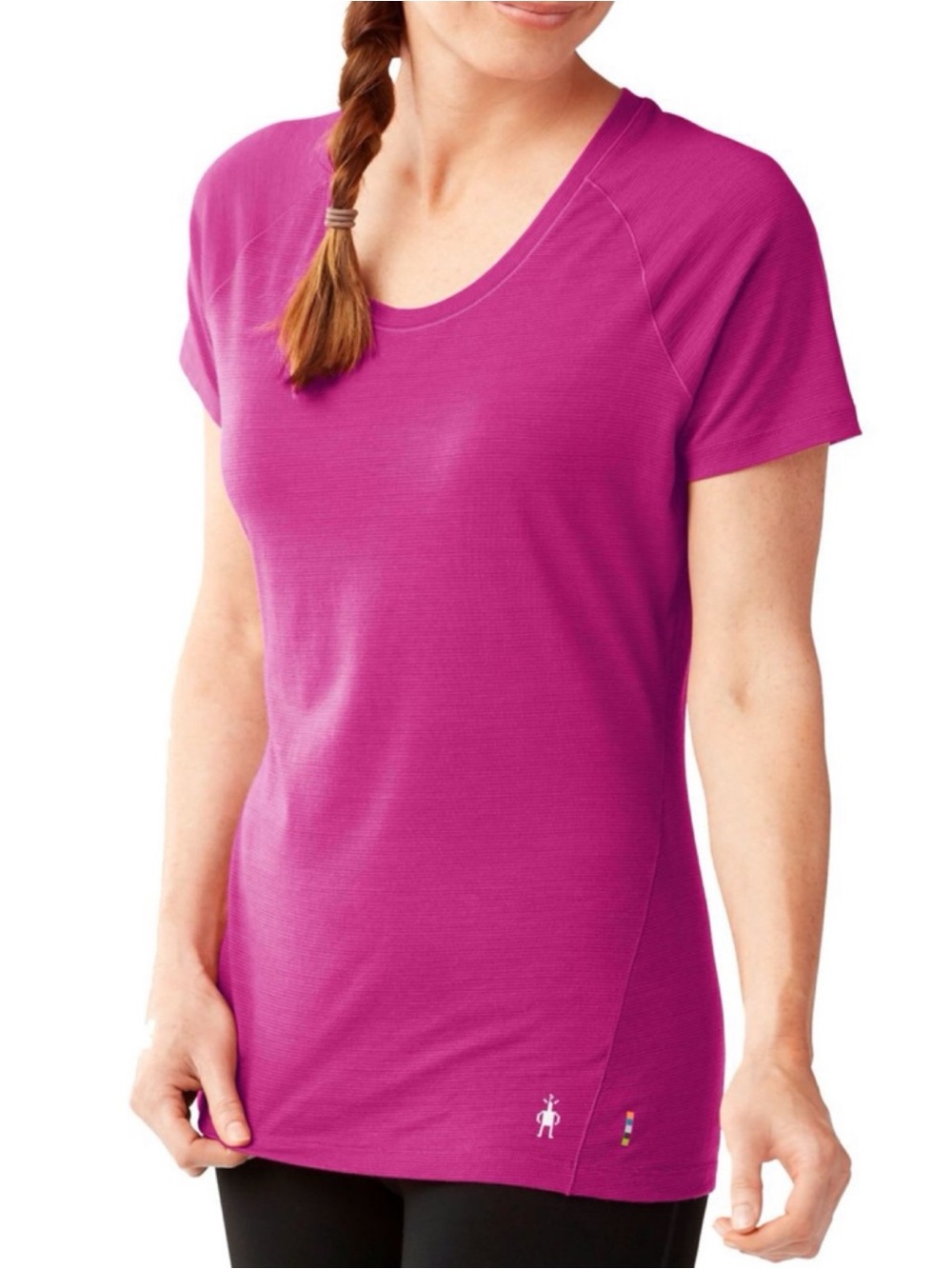 Smartwool Merino 150 Baselayer Pattern Short Sz M Sleeve In Berry